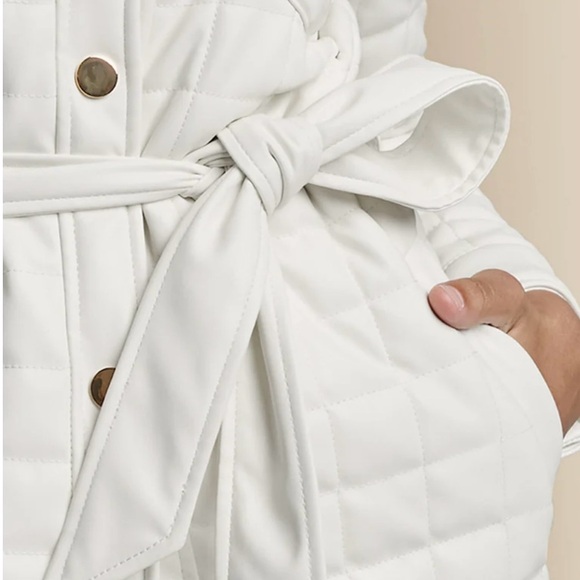 NEW! Chic & Minimalist Faux-Leather “Shacket” - Effortlessly Cool - NWOT - Picture 4 of 4